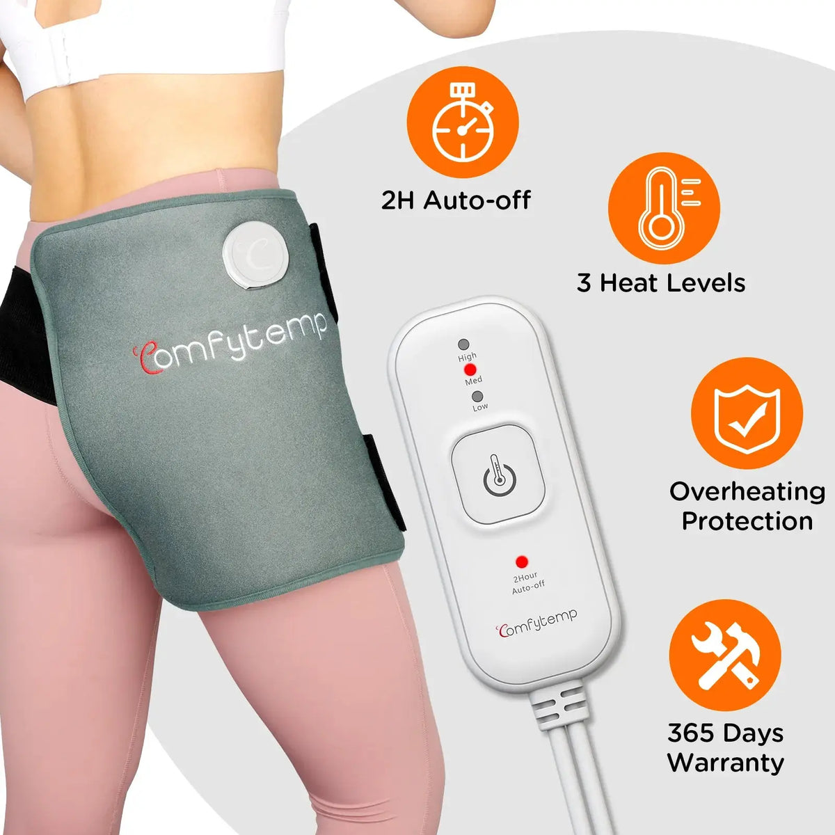 Comfytemp Hip Heating Pad for Sciatica
